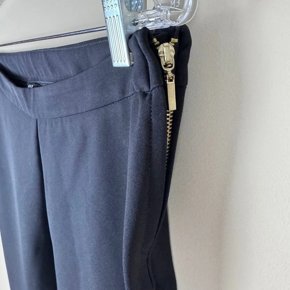 H&M Flare Dress Pants Gold Zipper New With Tags Size 6